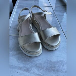 Kelly & Katie Gold Platform Sandals